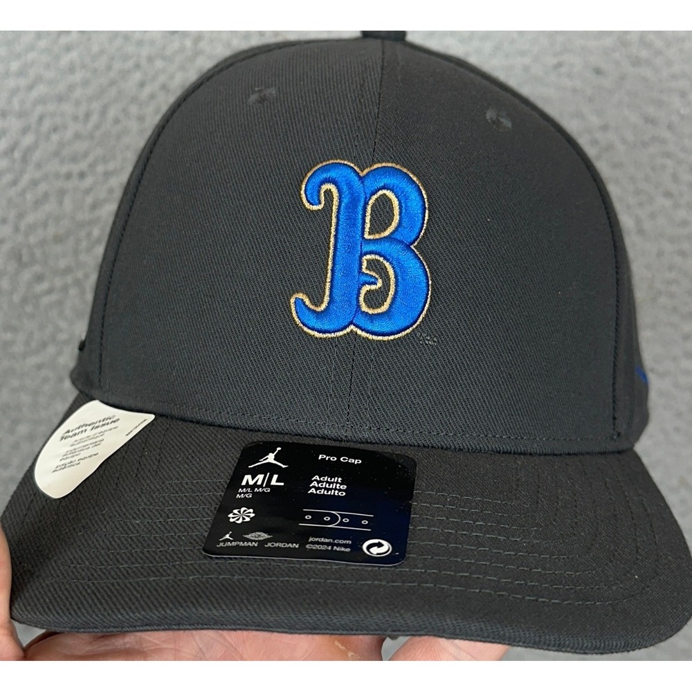 NEW UCLA Bruins Jordan Brand Hat Men M-L Dri-Fit Pro Cap Grey Blue NCAA Football